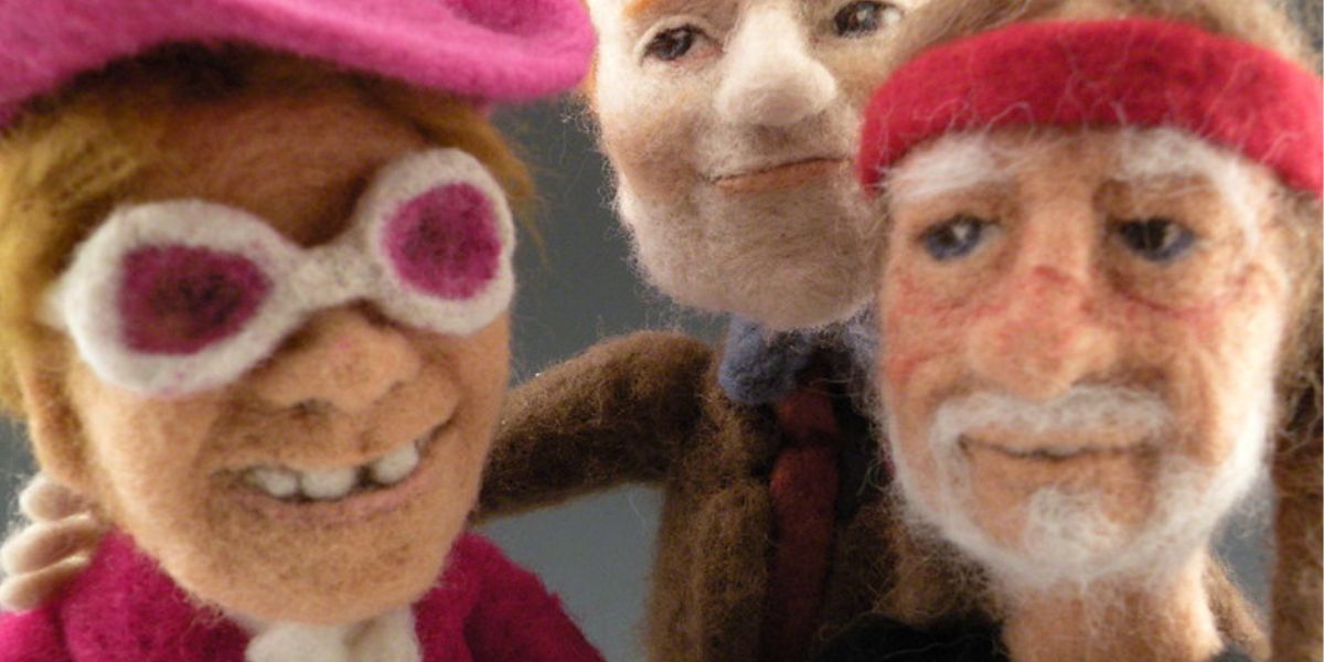 Li’l Elton John Doll in Needle Felted Wool