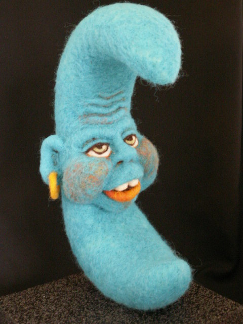 Needle Felted Moon Men