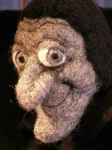 Original Felt Alive Needle Felted Wool Art Doll - Sculptural Needle Felting by Kay Petal