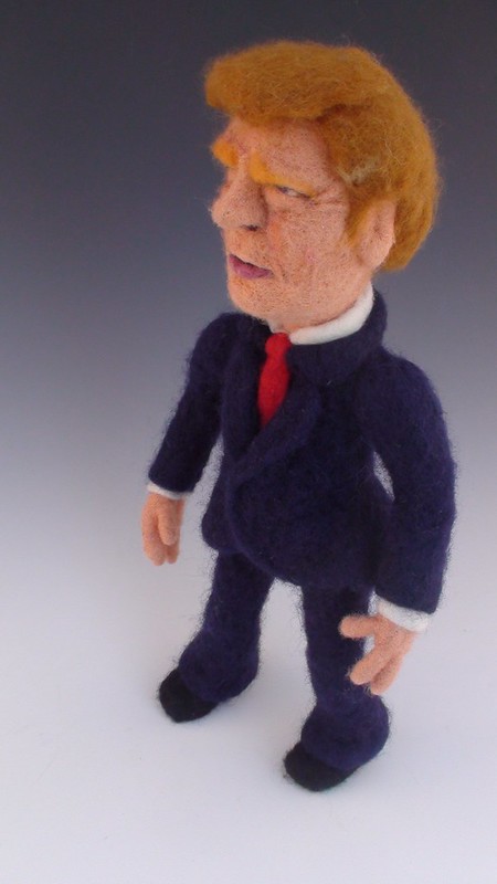 i needle felted a donald trump doll