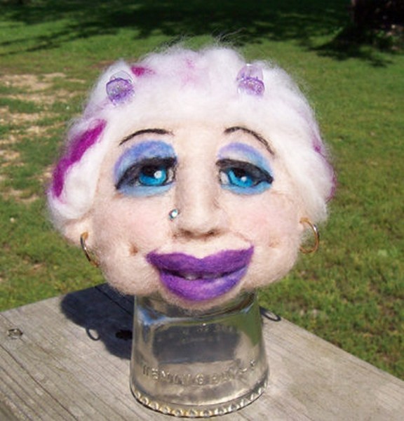 Student Project - needle felted faces