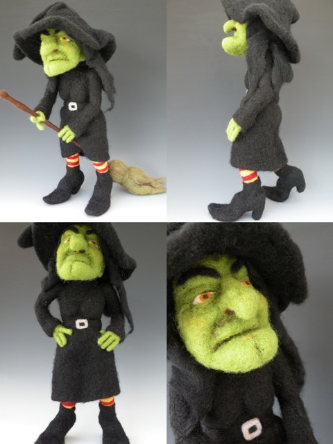 needle felted witch doll by kay petal felt alive