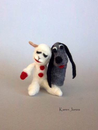 Student Project needle felted finger puppet
