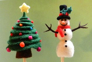 Student Project needle felted finger puppet