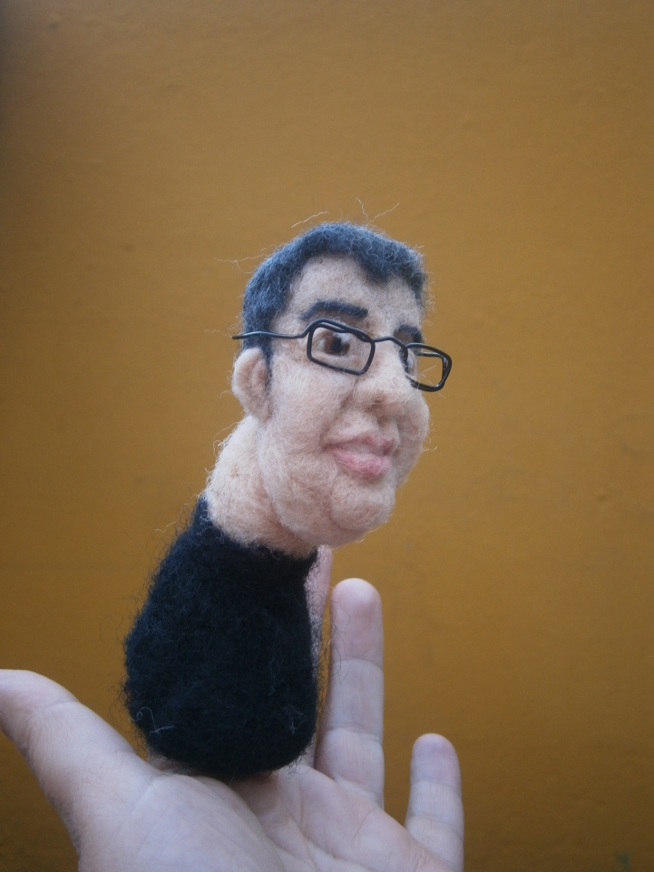 Student Project needle felted finger puppet