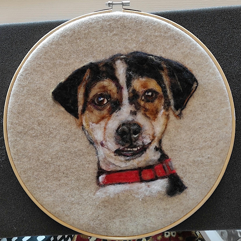 needle felted dog portrait 2 by Simone P.