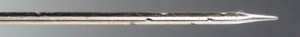 star needle close up of blade with four edges