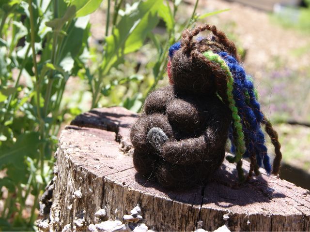 She is the class model needle felted goddess.