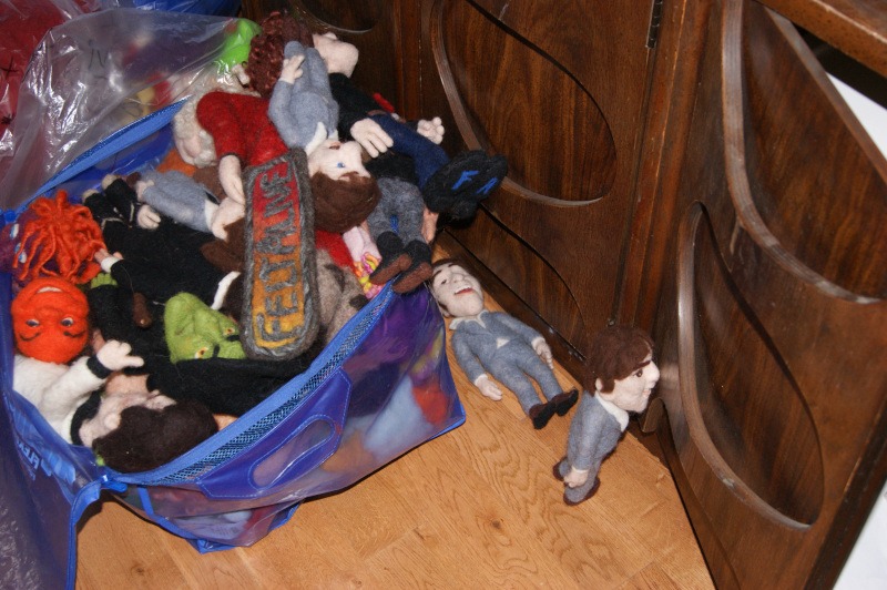Needle felted dolls get rough from handling