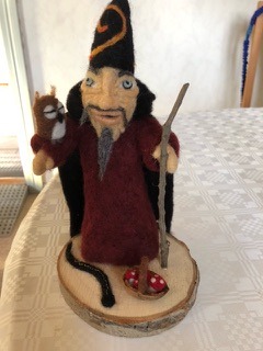 felted wool wizard