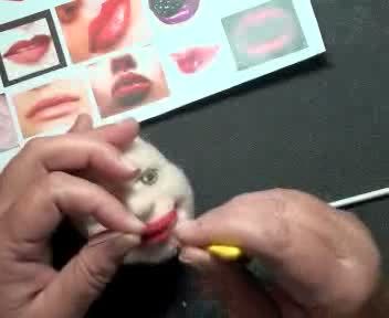 Needle Felting Explained: Video – How to needle felt full lips.