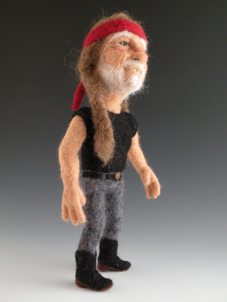 Needle Felted Willie Nelson